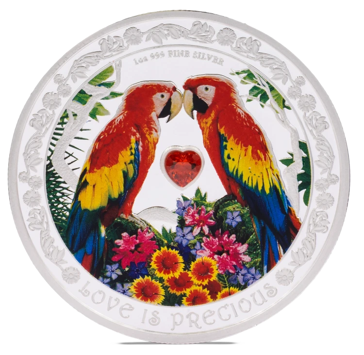 2$ Love is Precious – Macaws, Srebrna moneta