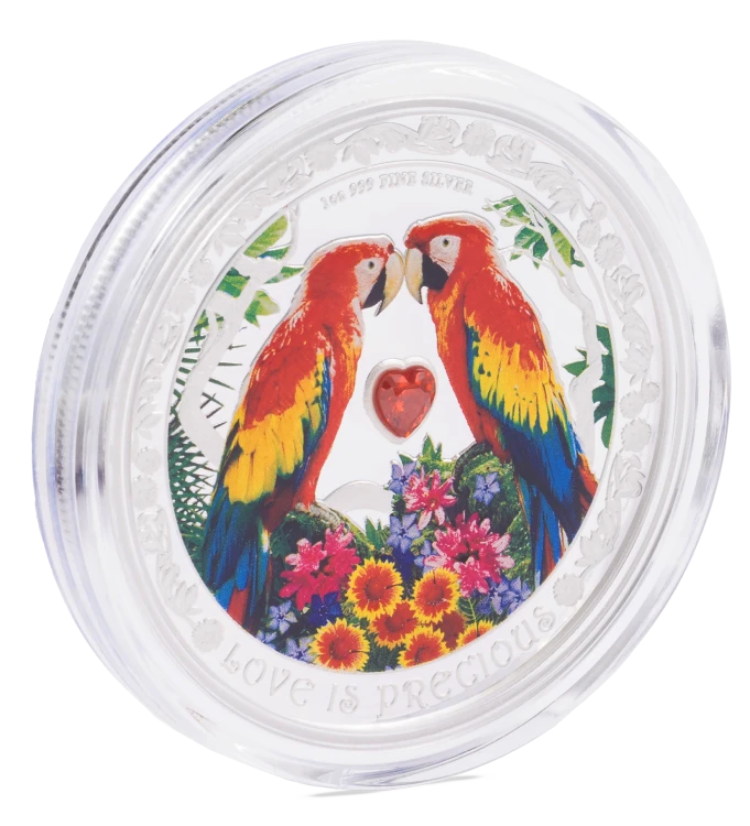 2$ Love is Precious – Macaws, Srebrna moneta
