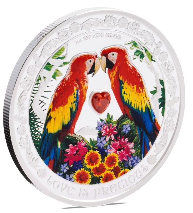 2$ Love is Precious – Macaws, Srebrna moneta
