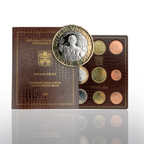 Watykan zestaw monet EURO BU 2023 plus 5 euro