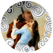 Srebrna moneta 1000 CFA Francesco Hayez Pocałunek rewers