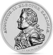 Srebrna moneta 50 zł Skarby Stanisława Augusta - August II Mocny rewers