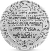 Srebrna moneta 50 zł Skarby Stanisława Augusta - August II Mocny awers