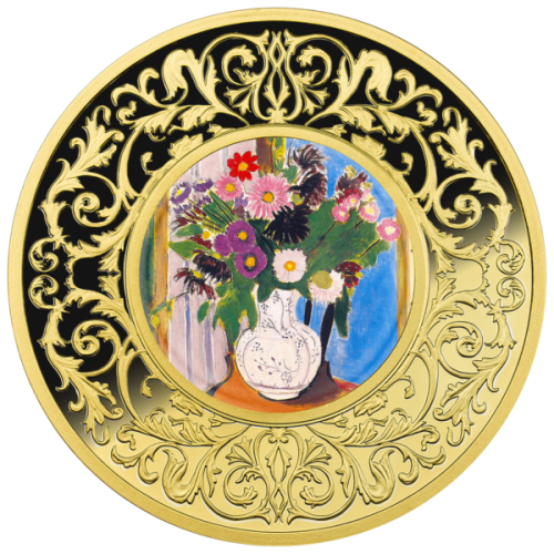 500 franków CFA, Henri Matisse, Wazon z kwiatami, Seria: Kwiaty w malarstwie, Srebrna moneta