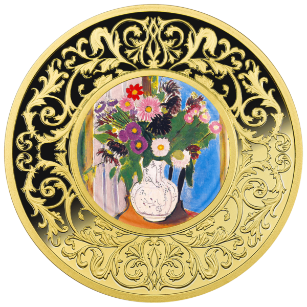 500 franków CFA, Henri Matisse, Wazon z kwiatami, Seria: Kwiaty w malarstwie, Srebrna moneta