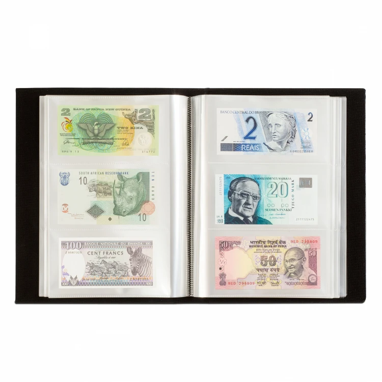 Album na banknoty 300 sztuk czarny środek Leuchtturm