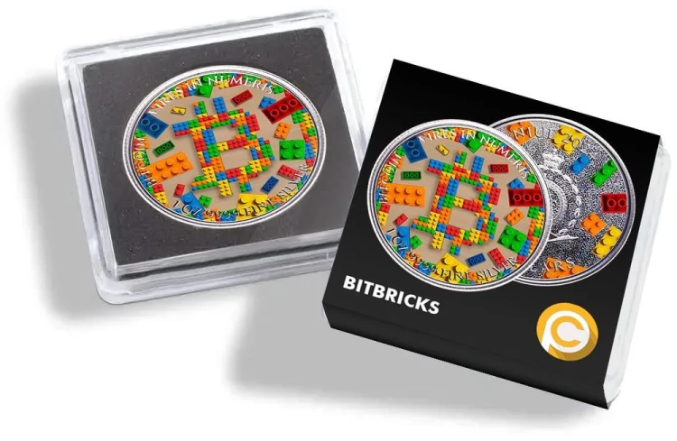 2 $ Bitcoin, Birbricks, Srebrna moneta