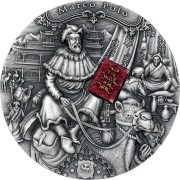 Srebrna moneta 5$ Marco Polo rewers