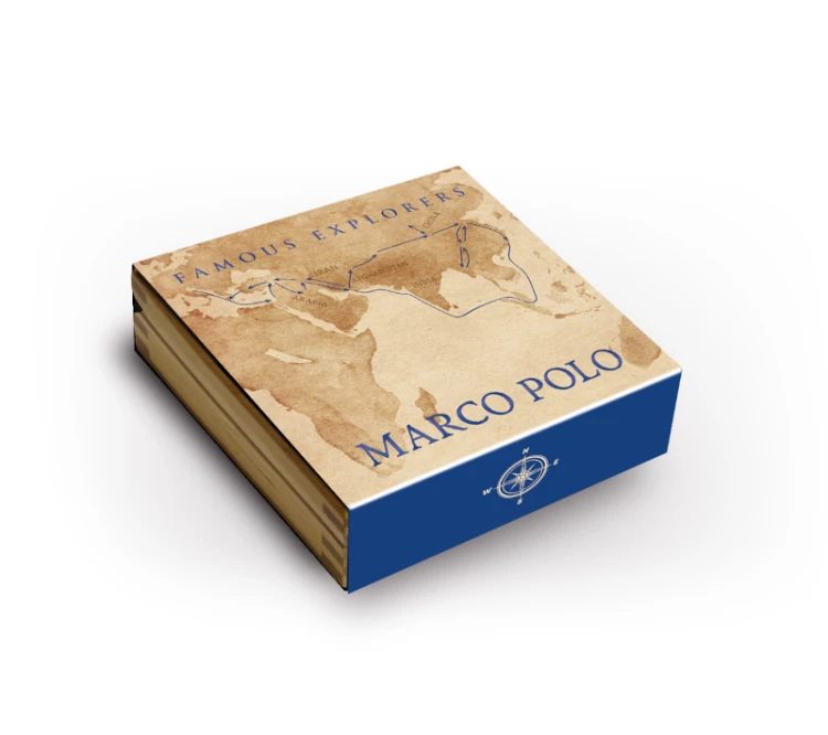 Srebrna moneta 5$ Marco Polo etui