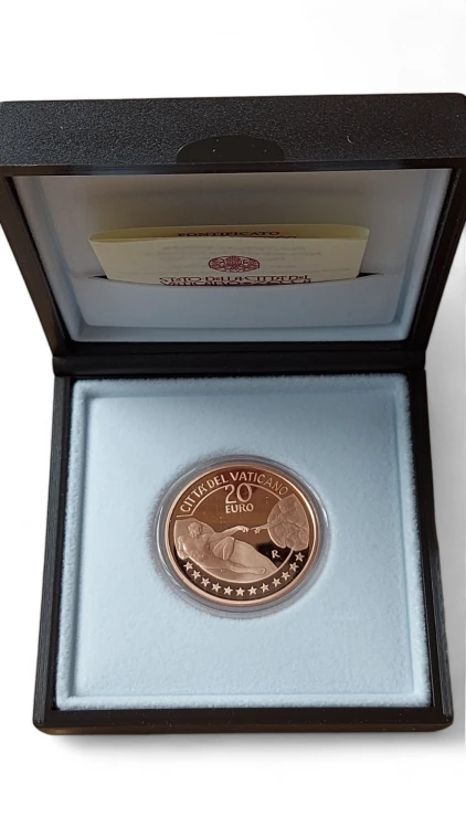 Miedziana moneta 20 € Sztuka i Wiara, Watykan
