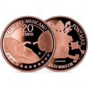 Miedziana moneta 20 € Sztuka i Wiara, Watykan