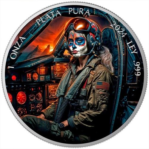 1 onza, Pilot myśliwca, Srebrna moneta