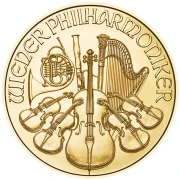 1 uncja, Filharmonicy Wiedeńscy, Złota moneta 1 uncja, Filharmonicy Wiedeńscy, Złota moneta