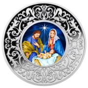 Srebrna moneta 500 CFA Wesołych świąt 2023 rewers