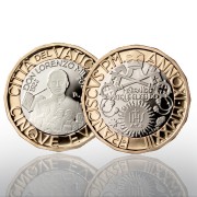 5 € Don Lorenzo Milani moneta bimetaliczna proof Watykan