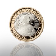 5 € Don Lorenzo Milani moneta bimetaliczna proof Watykan