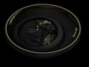 Srebrna moneta 5$ Czarnobyl fluoroscencja 1