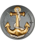 10$, Kotwica - Burzliwe sztormy, Srebrna moneta, rewers