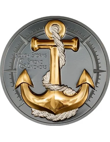 10$, Kotwica - Burzliwe sztormy, Srebrna moneta, rewers