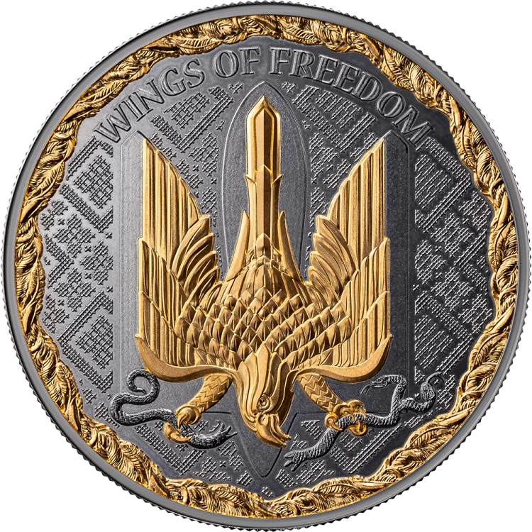 1000 Satoshi, Skrzydła wolności, Srebrna moneta