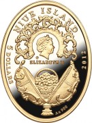 Złota moneta Jajo Faberge Koronacyjne awers