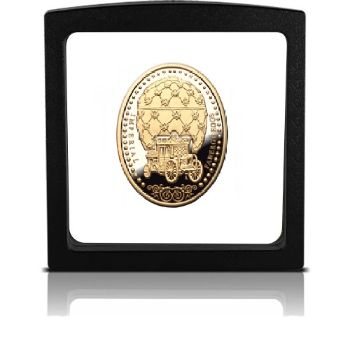 Złota moneta Jajo Faberge Koronacyjne etui