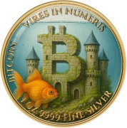 2 $ Bitcoin, Bowl KOI FISH, Srebrna moneta
