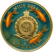 2 $ Bitcoin, Bowl KOI FISH, Srebrna moneta
