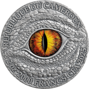 2000 Franków CFA, Mityczna Hydra, Seria: Dragonologia, Srebrna moneta