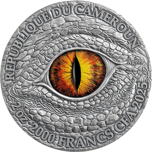 2000 Franków CFA, Mityczna Hydra, Seria: Dragonologia, Srebrna moneta