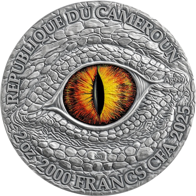 2000 Franków CFA, Mityczna Hydra, Seria: Dragonologia, Srebrna moneta