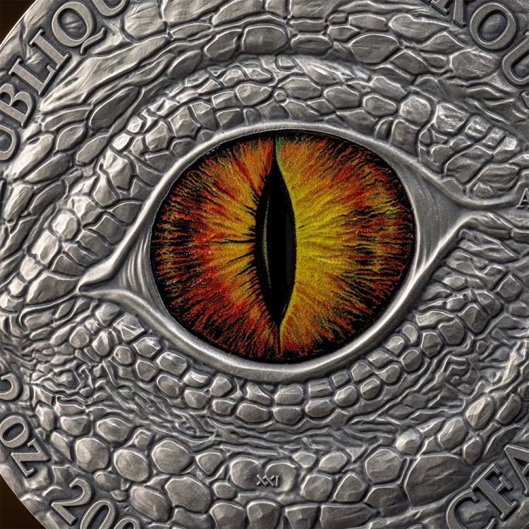 2000 Franków CFA, Mityczna Hydra, Seria: Dragonologia, Srebrna moneta