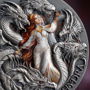 2000 Franków CFA, Mityczna Hydra, Seria: Dragonologia, Srebrna moneta