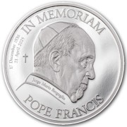 1 uncja, In Memoriam Papież Franciszek, Srebrna moneta