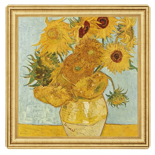 Srebrna moneta 2 $ Słoneczniki Vincent Van Gogh rewers
