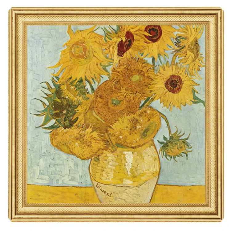 Srebrna moneta 2 $ Słoneczniki Vincent Van Gogh rewers