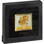Srebrna moneta 2 $ Słoneczniki Vincent Van Gogh ramka