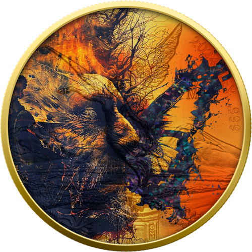 1 uncja, The Butterfly Effect Mexico Libertad, Srebrna moneta uszlachetniona