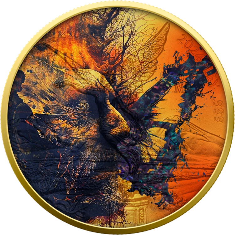 1 uncja, The Butterfly Effect Mexico Libertad, Srebrna moneta uszlachetniona