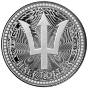 1 uncja, Barbados - Trident, Srebrna moneta