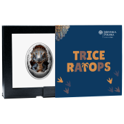 500 franków CFA, Triceratops, Seria: Dinozaury, Srebrna moneta