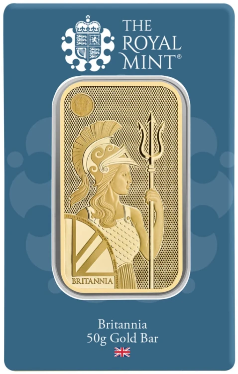Sztabka złota 50 g Britannia The Royal Mint