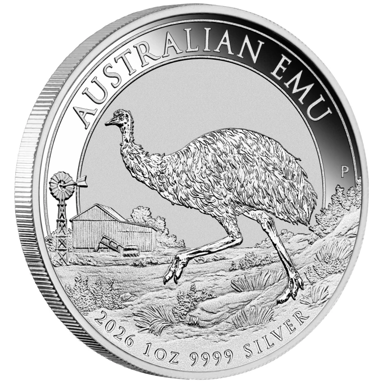 1 uncja, Emu, THE PERTH MINT, Srebrna moneta, 2026