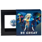 Srebrna moneta Słoń - Be Great etui