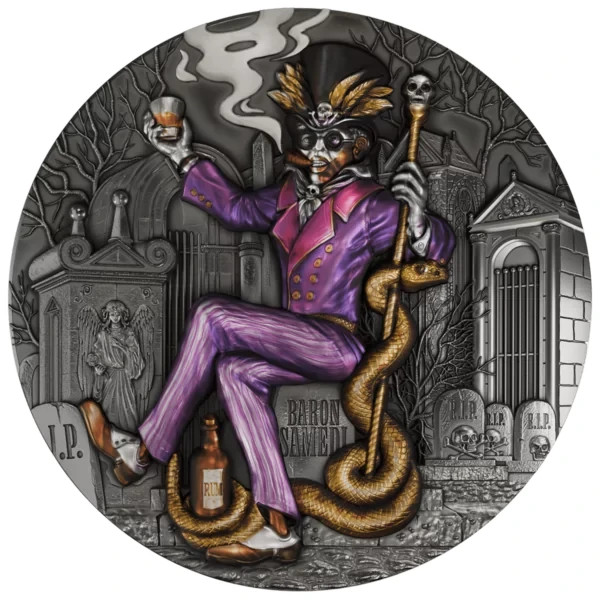 2000 franków CFA, Baron Samedi, Srebrna moneta