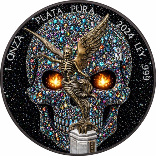 1 onza, Diamond Libertad Skull, Srebrna moneta