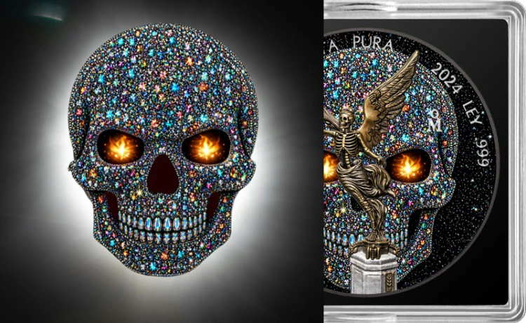1 onza, Diamond Libertad Skull, Srebrna moneta