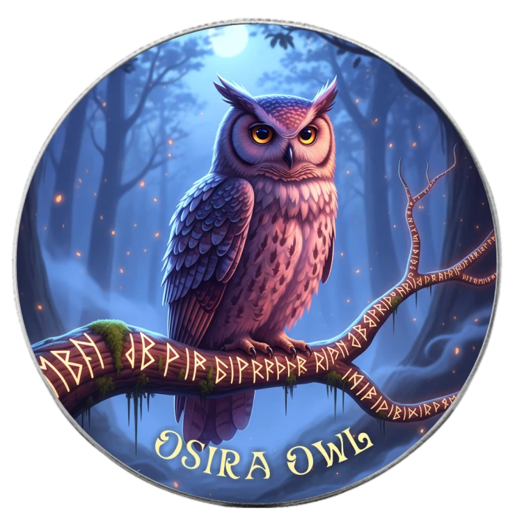 1 $, Amerykański Orzeł, Sowa Osira, Seria: Leśne totemy, Srebrna moneta uszlachetniona