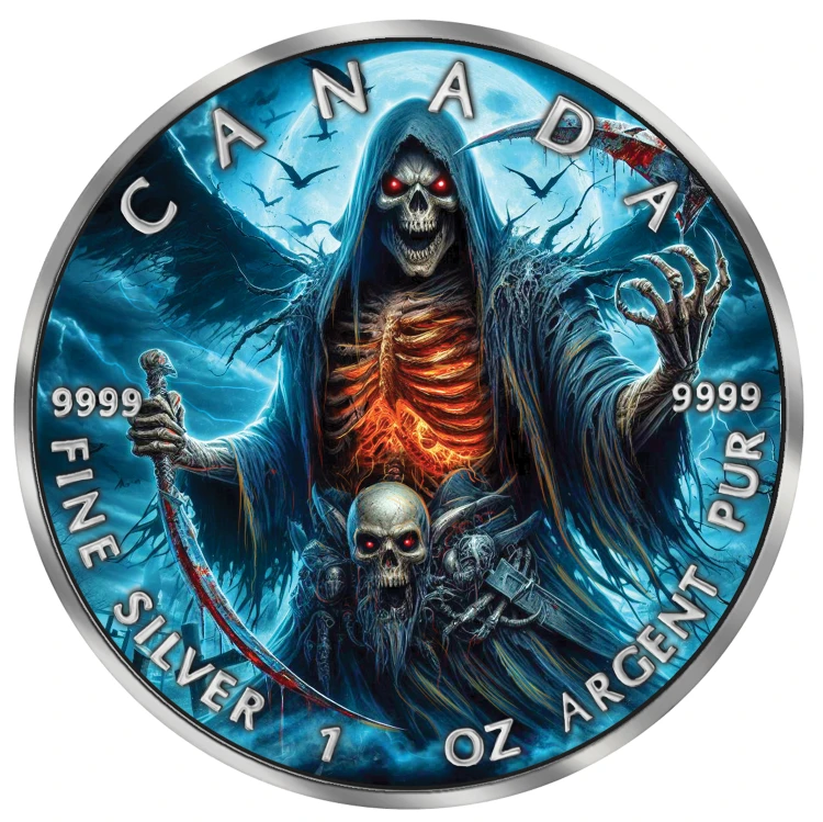 5$, Ponury Żniwiarz - Armagedon XI, Maple Leaf, Srebrna moneta