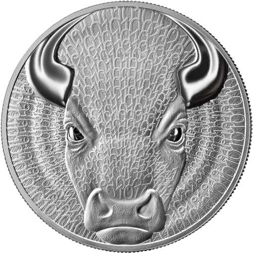 1000 Satoshi, Byk, Seria: Binary World, Srebrna moneta
